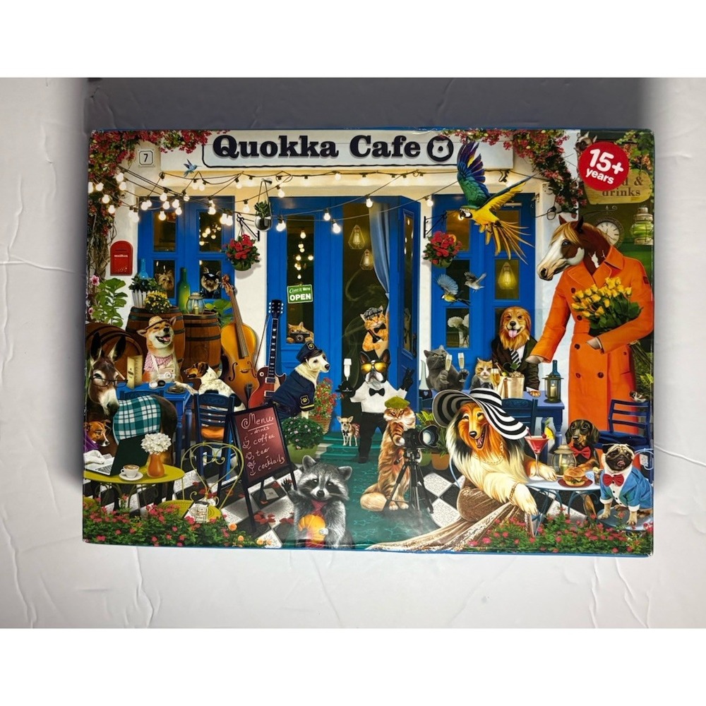 Quokka Cafe Jigsaw Puzzle Dogs Cats Lunch Cafe 1000 pcs New